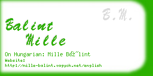 balint mille business card